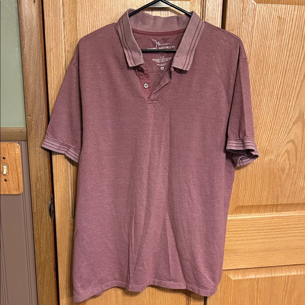 Marc Anthony Men's Short Sleeve Polo - Dusty Mauve
